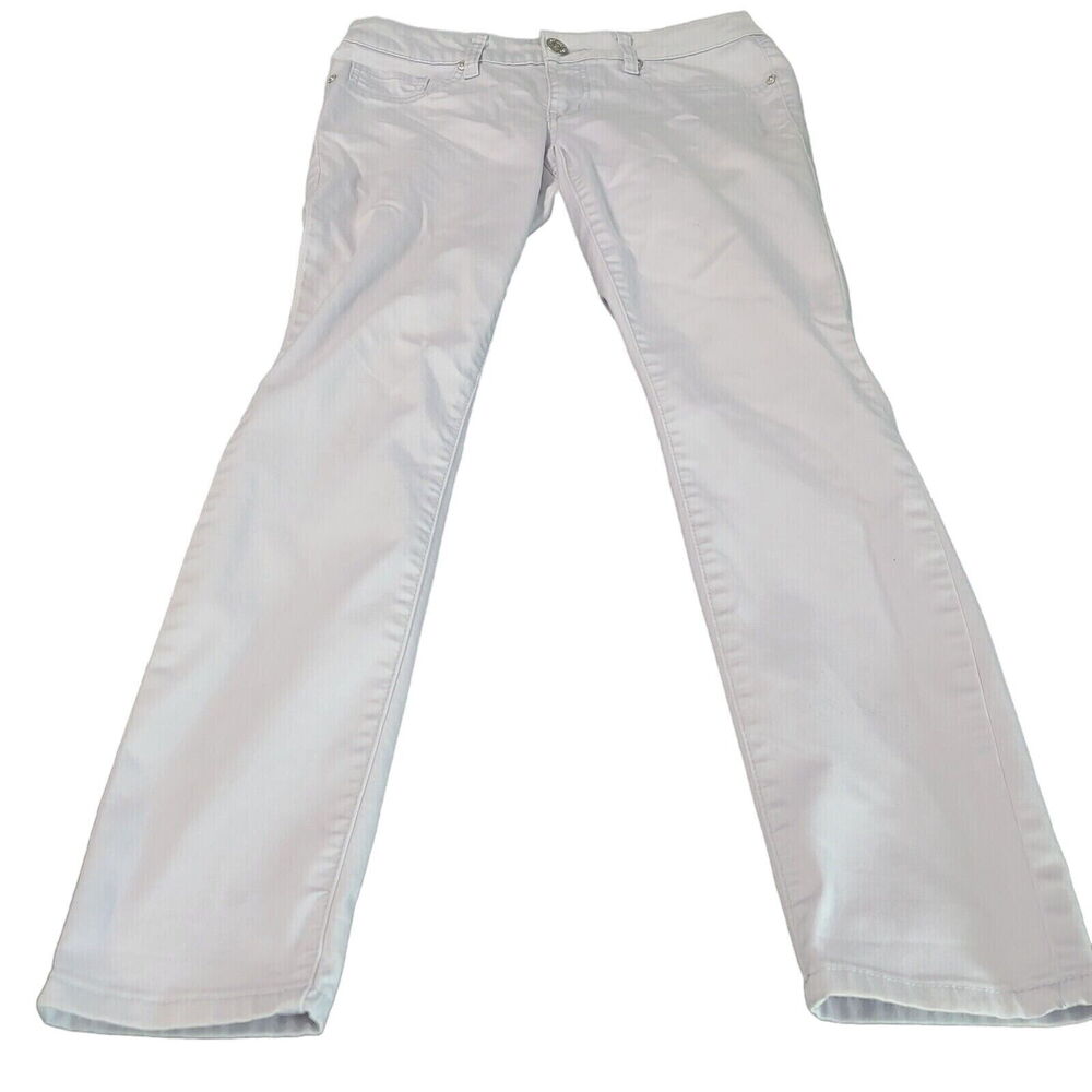 Seven7 Womens Skinny Jeans Lavendar Size 8 Cotton Blend Stretch Button Zip